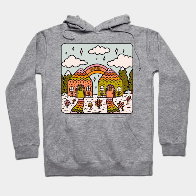 Gemini Gingerbread House Hoodie by Doodle by Meg